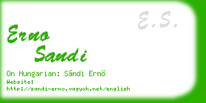 erno sandi business card